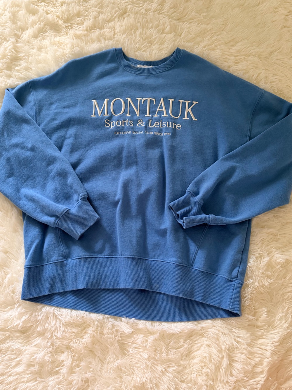 Garage Blue "Montauk Sports & Leisure" Crewneck Sweatshirt